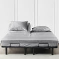 thumbnail image 1 of Js sanders 600 Tc Top Split Head Queen Sheet Set for Adjustable beds - Sleep Number Flex Sheets - 39" Split Top 100% Sheets - Cotton Sheet Set - Silver - 15 inch Deep pocket, 1 of 8