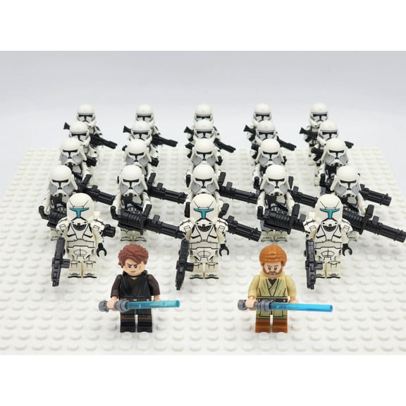 JsLTCustoms Star Wars Obi-Wan Anakin Phase 2 Army Custom Minifigures Set, 3+, 25 PCS