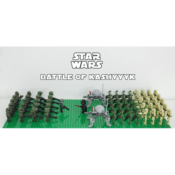 JsLTCustoms Star Wars The Battle of Kashyyyk Action Figure Sets, 64 Pieces