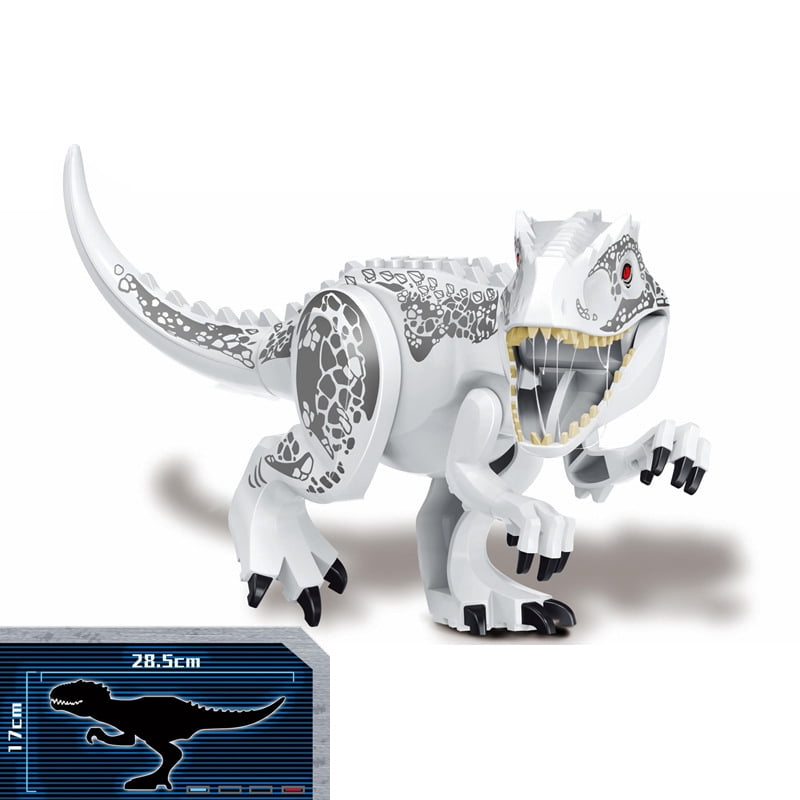 JsLTCustoms White Indominus Rex 6 inch Tall Dinosaur, Action