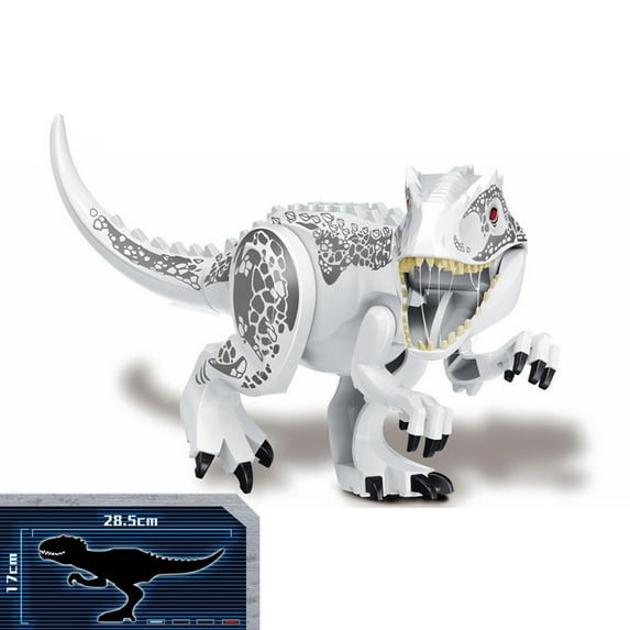 JsLTCustoms White Indominus Rex 6 inch Tall Dinosaur, Action Figures
