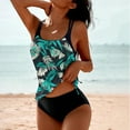 thumbnail image 1 of Jsaierl 2 Piece Tankini Swimsuits Women High Waisted Casual Boho Print Push Up Swimwear Conservative Tankini Tops with Boyshorts Tankini Bathing Suits S-2XL, 1 of 5