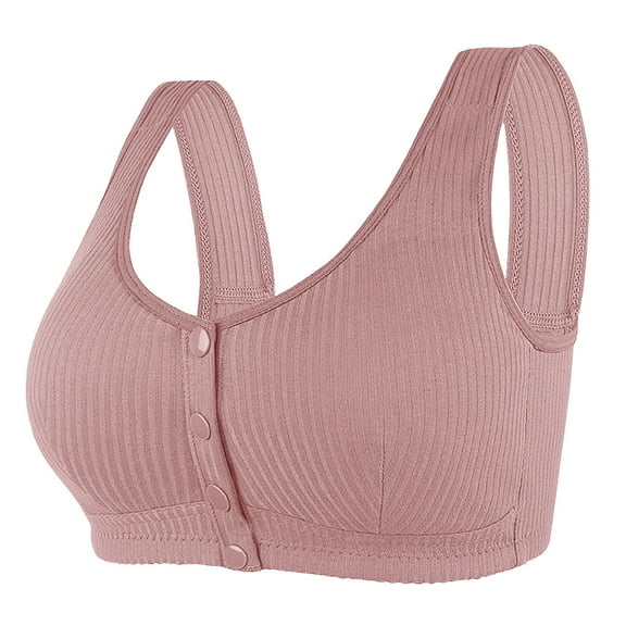 Jsaierl Bras for Women Plus Size Push Up T-shirt Bras Seamless Comfy Bralettes Shapewear Daily Full Figure Bras Front Closure
