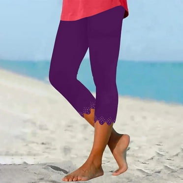 Jsaierl Capri Leggings for Women Plus Size High Waist Capri Shorts Petite Silm Fit Cotton Skimmer Capris Sports Solid Color Athletic Capris Womens Plus Size Capris