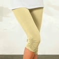 thumbnail image 1 of Jsaierl Capri Leggings for Women Plus Size High Waist Capri Shorts Petite Silm Fit Drawstring Skimmers Yoga Solid Color Stretch Capris Summer Capris for Women, 1 of 1