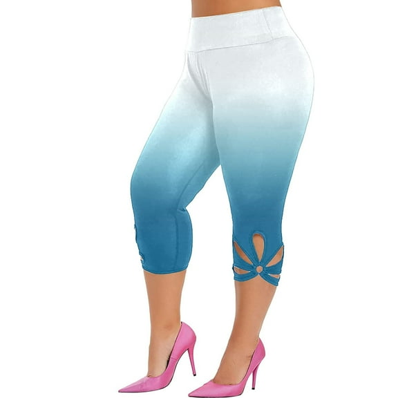 Jsaierl Capri Leggings for Women Tummy Control Knee Length Capri Leggings 2025 Summer Cropped Pants Casual Solid Comfy Capris