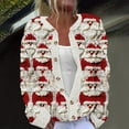 thumbnail image 1 of Jsaierl Christmas Cardigan for Women Warm Open Front Comfy Knit Ugly Sweaters Fashion Outfits Long Sleeves Sweater Jacket, 1 of 3