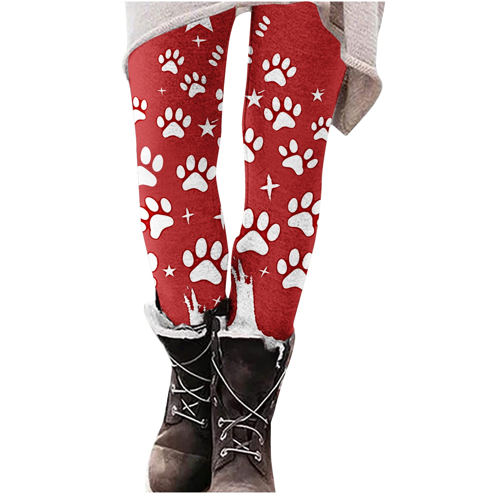 Jsaierl Christmas Leggings for Women, Christmas Leggings Holiday Dog ...