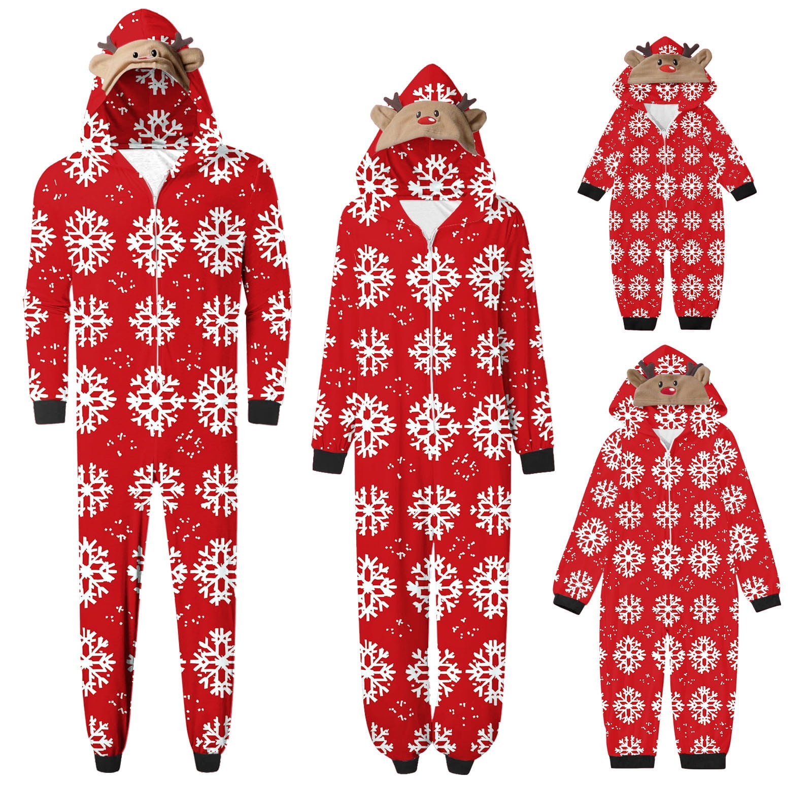 Jsaierl Christmas Pajamas for Family Matching Cute Long Sleeve Couples ...