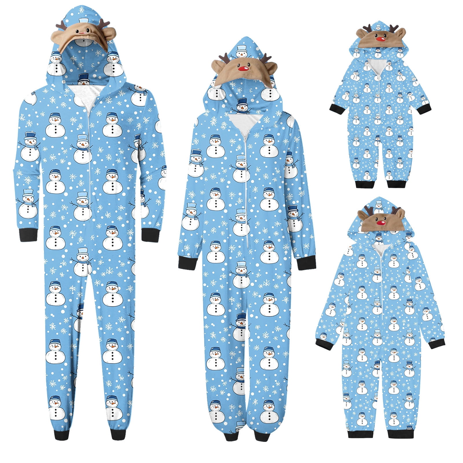 Jsaierl Christmas Pajamas for Family Matching Cute Long Sleeve Couples ...