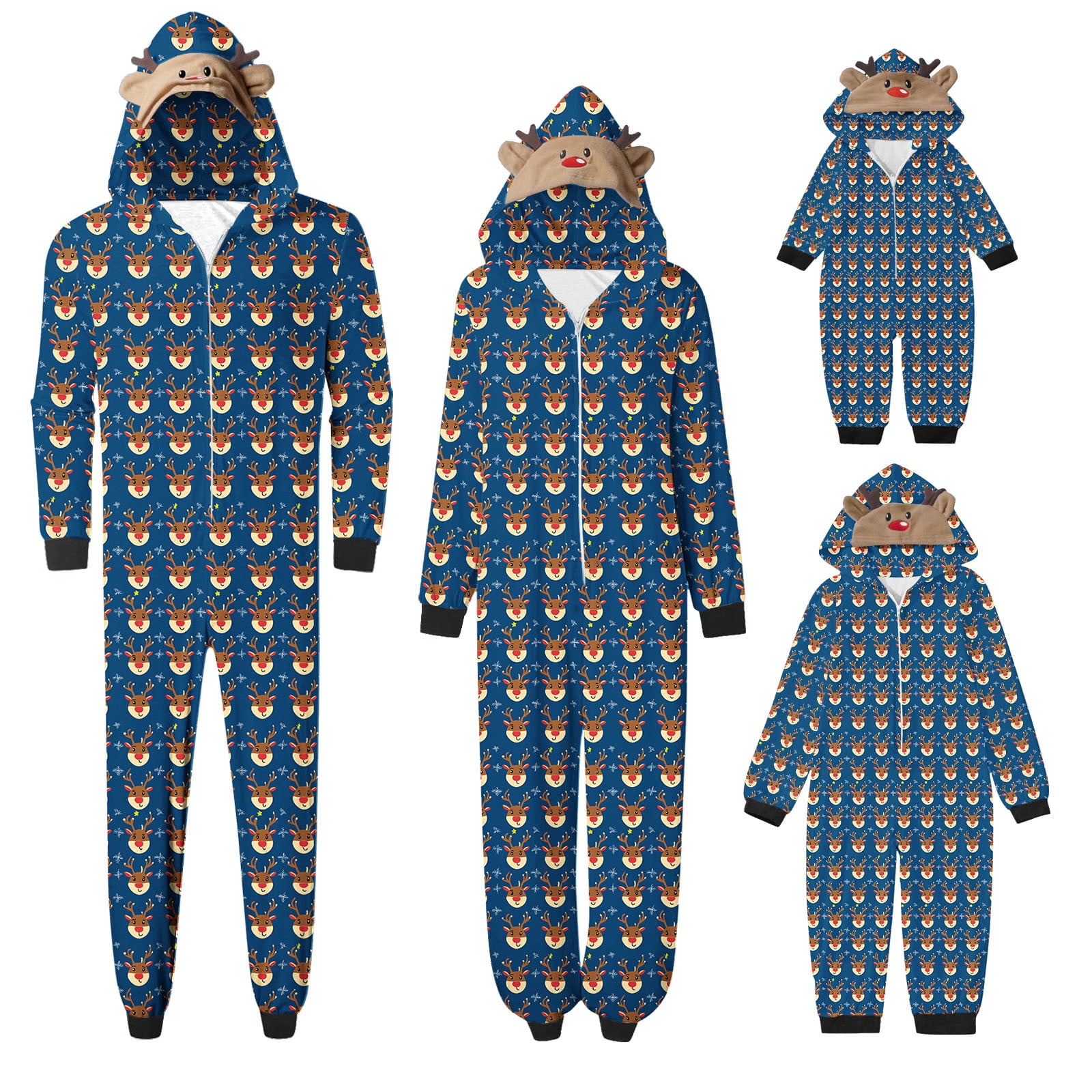 Jsaierl Christmas Pajamas for Family Matching Cute Long Sleeve Couples ...