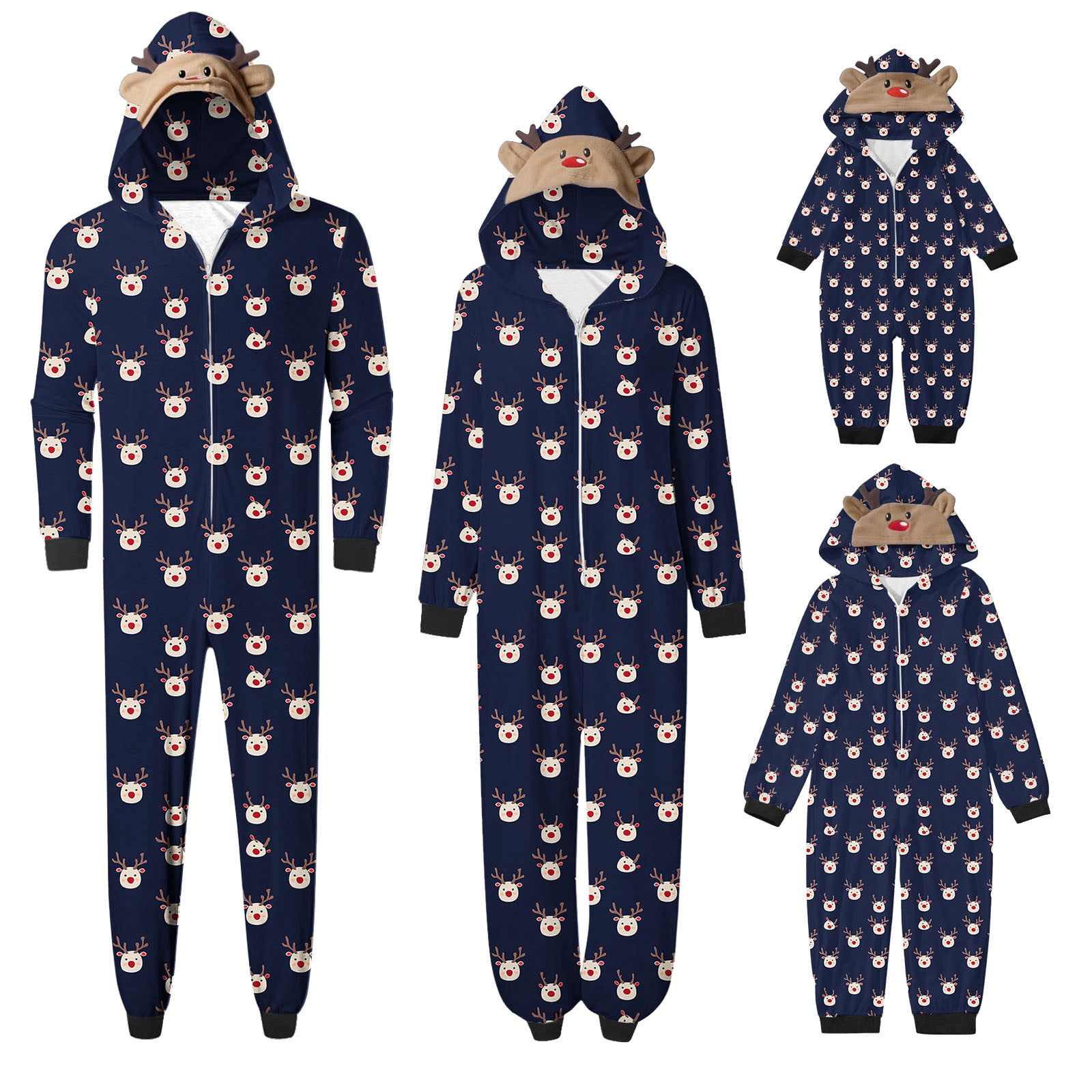 Jsaierl Christmas Pajamas for Family Matching Cute Long Sleeve Couples ...