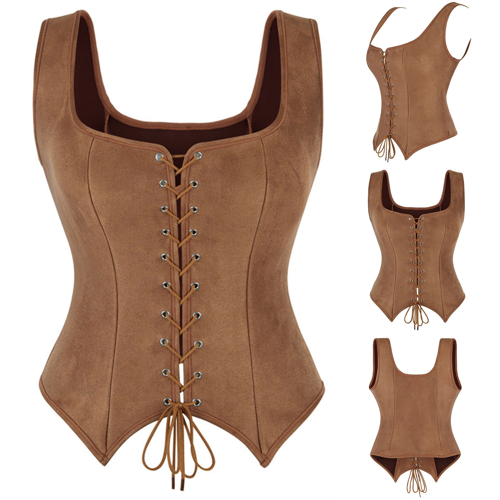 Corps Femme Satin Vintage Bretelles Réglables Bustier Vintage Chat Renaissance - Corset Crop Top Réglable Femme Vêtement Cosplay Renaissance