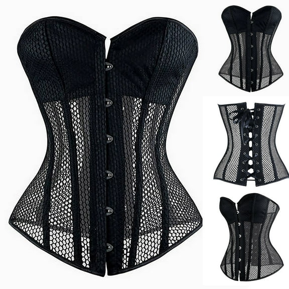 Jsaierl Corset Tops for Women Plus Size Sleeveless Gothic Renaissance Corset Retro Bodysuit Corsets Casual Bustier Shapewear