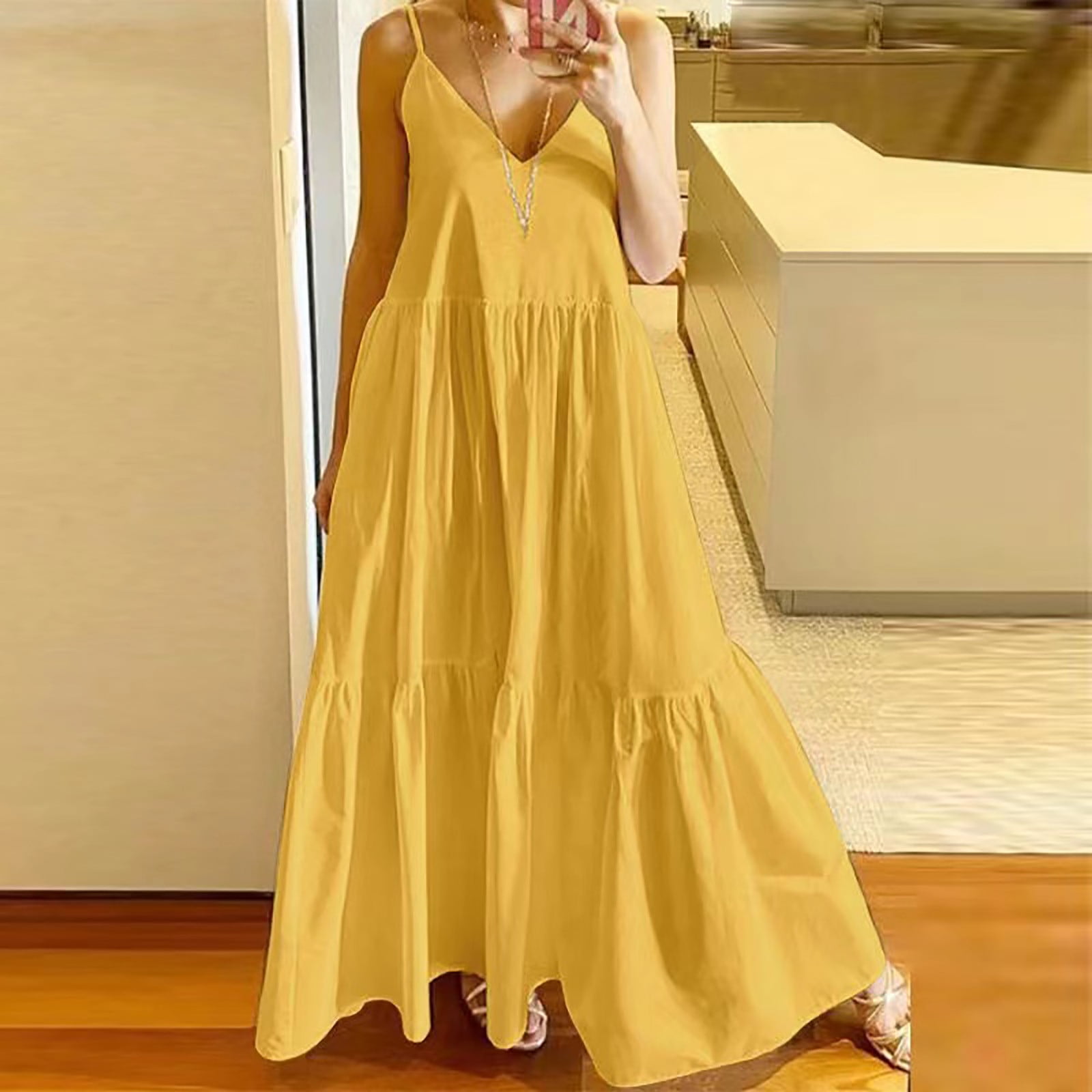 chinese dress ladies Allie Linen Dress Beige / XL