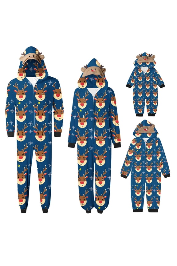 Family Christmas Pajamas Matching Sets, Xmas PJs Mathching Set, Holiday Family Sleepwear Sets Long Sleeves Onesies
