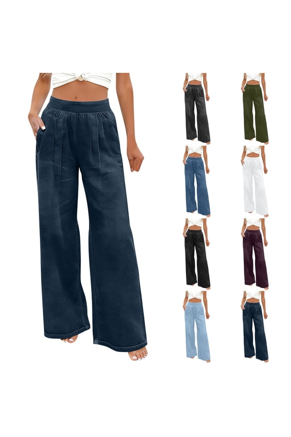 Faux Jeans Women Trendy Distressed Denim Pants Petite Work Streetwear Pull On Denim Trousers Curvy Jegging with Pockets