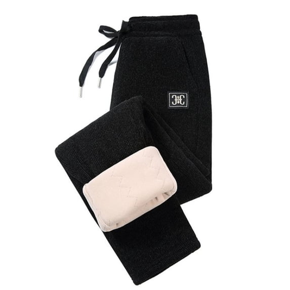 Jsaierl Fleece Lined Leggings Women High Waist Corduroy Thick Warm Tights Thermal Cotton Pants Petite Athletic Workout Legging