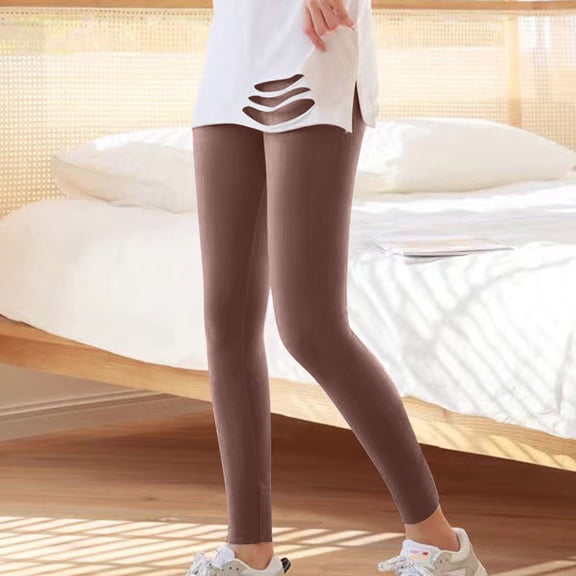 Jsaierl Fleece Lined Leggings for Women High Waist Warm Thick Tights Thermal Fuzzy Pants Slim Gym Yoga Legging