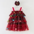 thumbnail image 1 of Jsaierl Girls Christmas Dresses Sleeveless Layered Tulle Tutu Dress for Toddler Girl Star Sequin Kids Xmas Clothes, 1 of 9