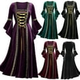 thumbnail image 1 of Jsaierl Halloween Costumes Women Vintage Medieval Victorian Goth Maxi Dresses Adult Costumes Peasant Steampunk Ball Gown Renaissance Dress, 1 of 6