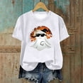 thumbnail image 1 of Jsaierl Halloween Shirts Women Plus Size Pumpkin Ghost Print Tees Classic Round Neck T-shirt Short Sleeve Dressy Casual Blouse Tops Halloween Gifts, 1 of 3