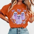 thumbnail image 1 of Jsaierl Halloween Shirts for Women Plus Size Pumpkin Ghost Graphic Tees Classic Round Neck T-shirt Short Sleeve Tunic Blouse Tops Halloween Gifts, 1 of 4