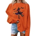 thumbnail image 1 of Jsaierl Halloween Sweatshirts for Women Plus Size Pumpkin Ghost Graphic Sweatshirt Going Out Crewneck T-shirt Long Sleeve Dressy Casual Pullover Tops Halloween Clothes, 1 of 4