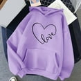 thumbnail image 1 of Jsaierl Hoodies for Women Cute Heart Graphic Hooded Sweatshirts Lightweight Sweaters Trendy Long Sleeve Top Hoodie Winter Saving, 1 of 4