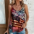 thumbnail image 1 of Jsaierl Independence Day Tops for Women Casual Elegant Sleeveless Tank Top Patriotic Red White and Blue Graphic Camisole Soft Spaghetti Strap Blouses Vest, 1 of 6