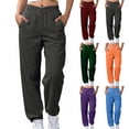 thumbnail image 1 of Jsaierl Joggers for Women Athletic Baggy Elastic Waist Pants Bottoms Fall Drawstring Cotton Sweatpants with Pockets, 1 of 6