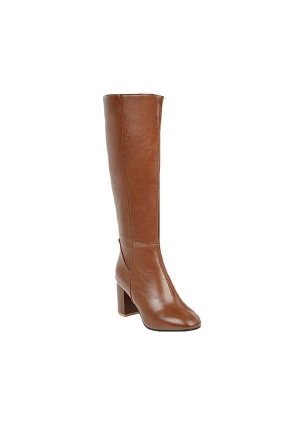 Knee High Boots for Women Gogo Boots 70s Boots,Leather Pointed Toe Chunky Knee High Platform Dress Boots, Fashion Long Chunky Tall Gogo Boots for Fall