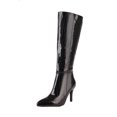 thumbnail image 1 of Jsaierl Knee High Boots for Women Sexy Stiletto High Heel Gogo Boots,Leather Pointed Toe Chunky Knee High Platform Dress Boots, Fashion Long Chunky Tall Gogo Boots for Fall, 1 of 5