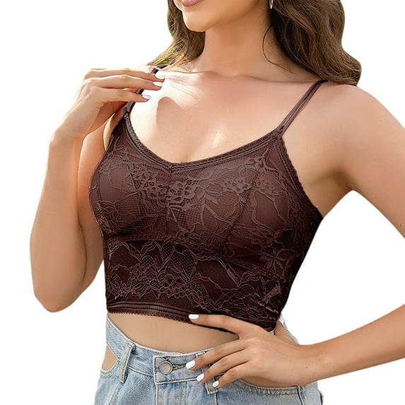 Jsaierl Lace Bras for Women Plus Size Lift T-shirt Bras Cotton Padded Bralettes Shapewear Everyday Full Figure Bras