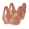 thumbnail image 1 of Jsaierl Lace Bras for Women Plus Size Push Up T-shirt Bras Seamless Comfy Bralettes Shapewear Breathable Full Figure Bras 2 Pack, 1 of 8