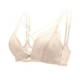 thumbnail image 1 of Jsaierl Lace Bras for Women Wirefree Support T-shirt Bras Seamless Sexy Bralettes Shapewear Breathable Full Figure Bras Front Closure, 1 of 4