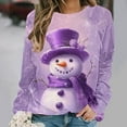 thumbnail image 1 of Jsaierl Merry Christmas Fleece Sweatshirts Womens Plus Size Xmas Graphic Sweatshirt Loose Fit Pullover Sweater Tops Round Neck Tunic Long Sleeve Shirts Christmas Costume, 1 of 6