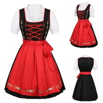 Jsaierl Oktoberfest Dress Women Retro Medieval Elegant Goth Plus Size Dresses Cosplay Costumes Irish Steampunk Ball Gown Halloween Costumes