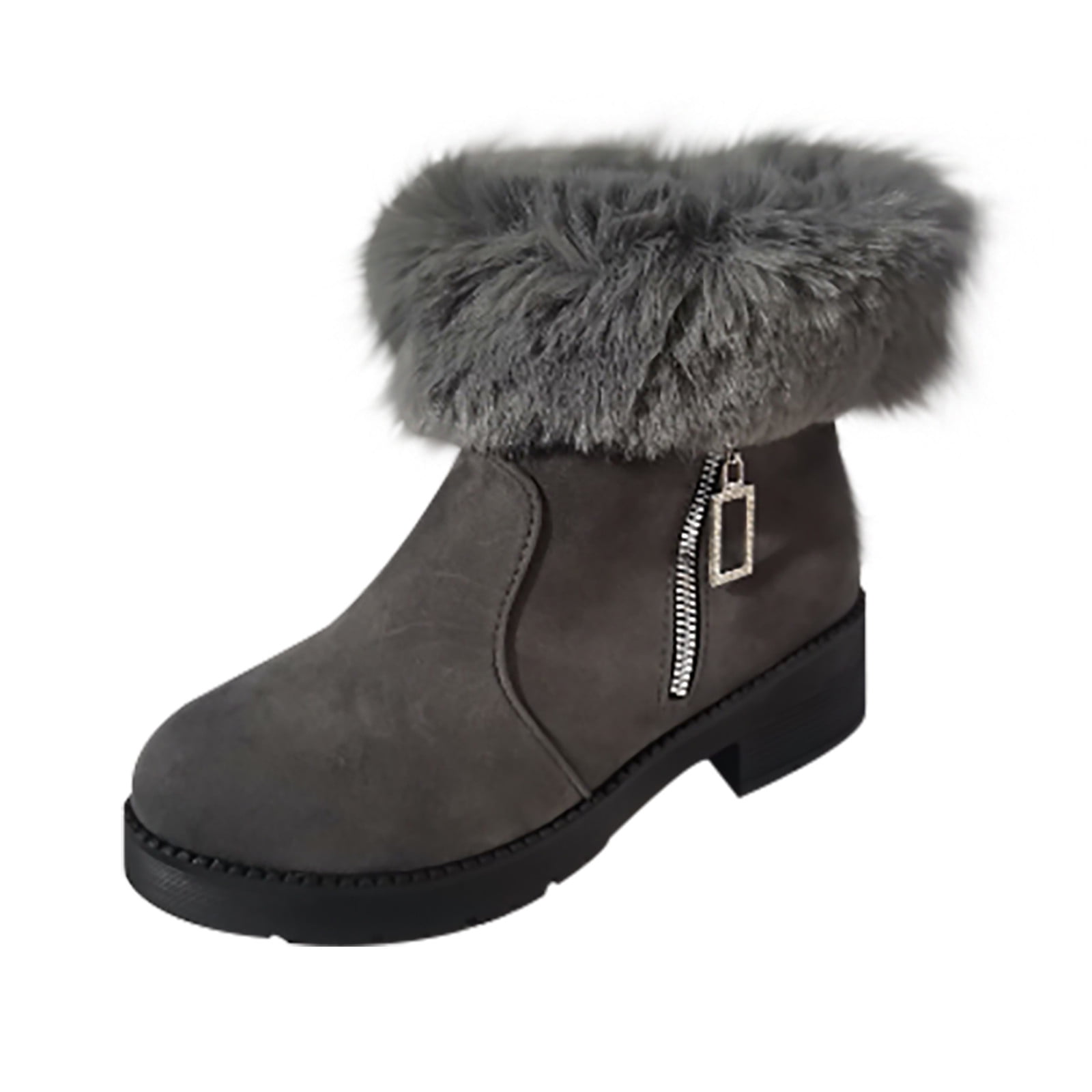 Classic leather shearling-lined ankle boots