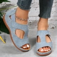 thumbnail image 1 of Jsaierl Platform Sandals for Women Casual Summer, Arch-support Sandals Shoes Ladies Beach Orthopedic Sandals Summer Non-Slip Causal Sandals Size 8.5, 1 of 9