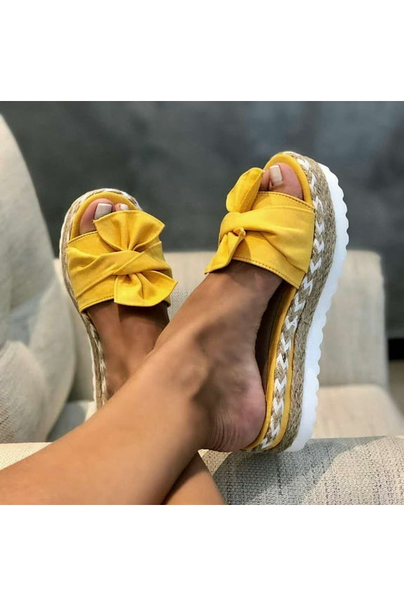 Platform Sandals for Women Casual Summer Peep Toe Sandals Comfy Slip On Sandals Fashionable Beach Sandal Size 8.5