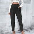 thumbnail image 1 of Jsaierl Plus Size Pants for Women Summer High Waist Pant with Pockets Dressy Casual Drawstring Trousers Lightweight Beach Pants, 1 of 9