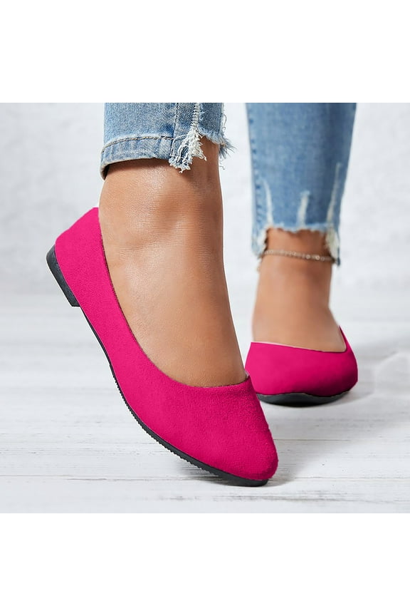 Pointed Toe Flats for Women Dressy Casual, Low Heel Dress Shoes Comfortable, Slip-on Business Work Loafer Shoes for Women