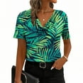 thumbnail image 1 of Jsaierl Short Sleeve Tops for Women Summer Loose Fit Shirts Crewneck Flowy Tunic Blouses Boho Graphic Tshirts Top S-2XL, 1 of 6