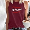 thumbnail image 1 of Jsaierl Softball Mom Tank Tops Women Cute Softball Print Tees Workout Sleeveless T-shirts Athletic Crewneck Dressy Casual Shirt Tops Plus Size Tops for Women, 1 of 4