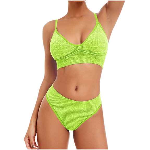 Jsaierl Sports Bra Sets for Women Wirefree Lift T-shirt Bra Seamless Comfy Bralettes Shapewear Yoga Training Bras