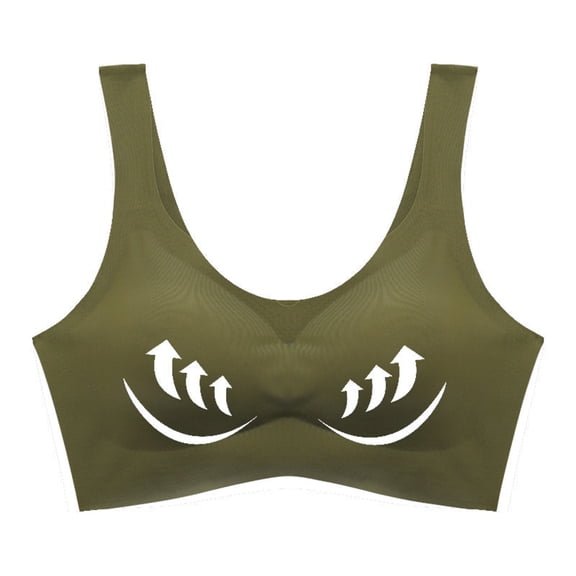 Jsaierl Sports Bras for Women No Wire Yoga Workout T-shirt Bra Seamless Full Coverage Bralettes Stretch Lift Sports Bras