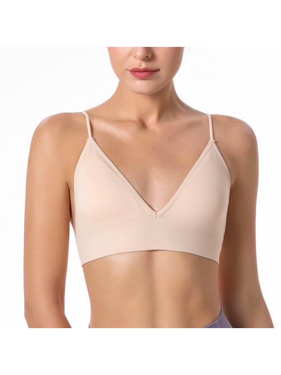 Sports Bras for Women Wireless Push Up Underwire Bra Seamless Comfy Bralettes Flexed Fit Yoga Workout Bras