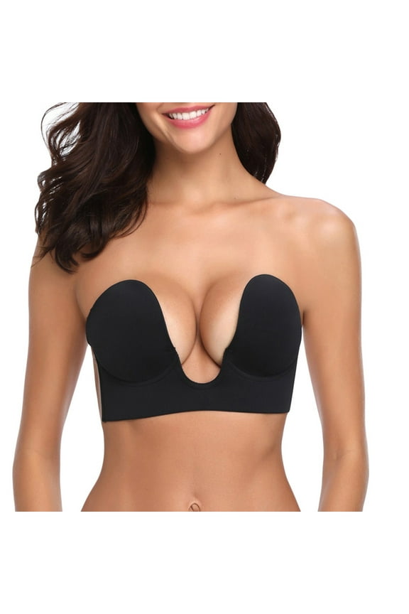 Sticky Bras for Women Push Up Invisible Underwire Bra Backless Comfy Nipple Covers Flex Fit Wedding Sticky Bras