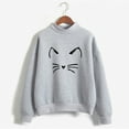 thumbnail image 1 of Jsaierl Sweatshirt for Women Cute Solid Color Print Sweatshirts Crewneck Casual Sweater Tops Trendy Long Sleeve Shirts Womens Sweatshirts Under $10, 1 of 4
